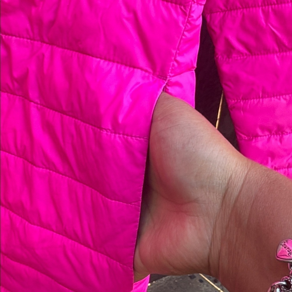 Lands' End Fuchsia Quilted Jacket - Picture 7 of 8